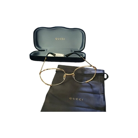 GUCCI Demo Round Ladies Eyeglasses GG0596OA 003 58 - Picture 2 of 12